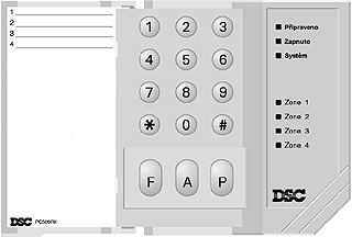 Klávesnice PC500RK pro DSC PC 550 Eurosys