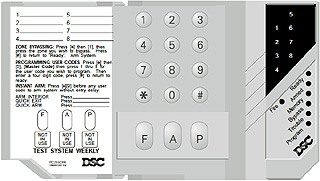 Klávesnice pro alarm řady DSC PC 25xx Eurosys