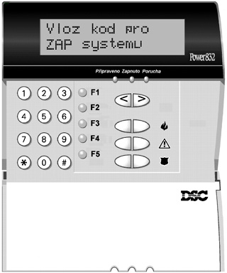 Klávesnice s LCD displejem pro alarmy řady DSC Power
